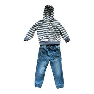 7 For All Mankind Toddler Boy 2 Piece Set, Size 3T, Blue